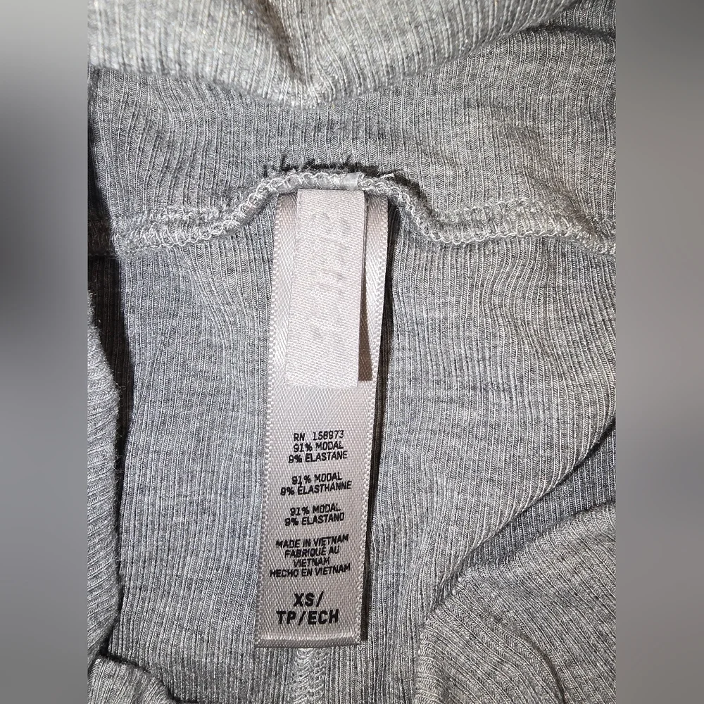SKIMS Heather Gray Ribbed Lounge Pants Size Xs Nwot - Picture 7 of 7